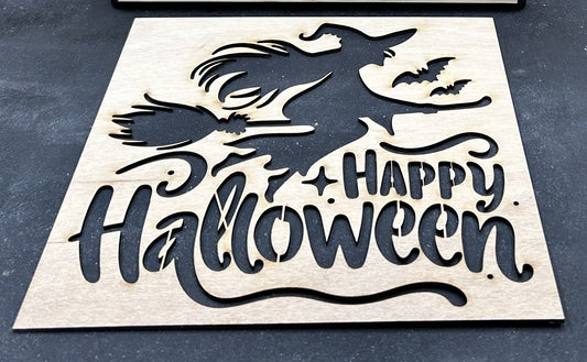 Happy Halloween Witch Stencil 10/25