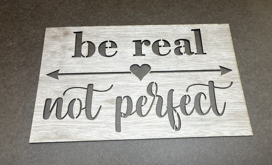 Be Real Not Perfect Layout Stencil 9/25