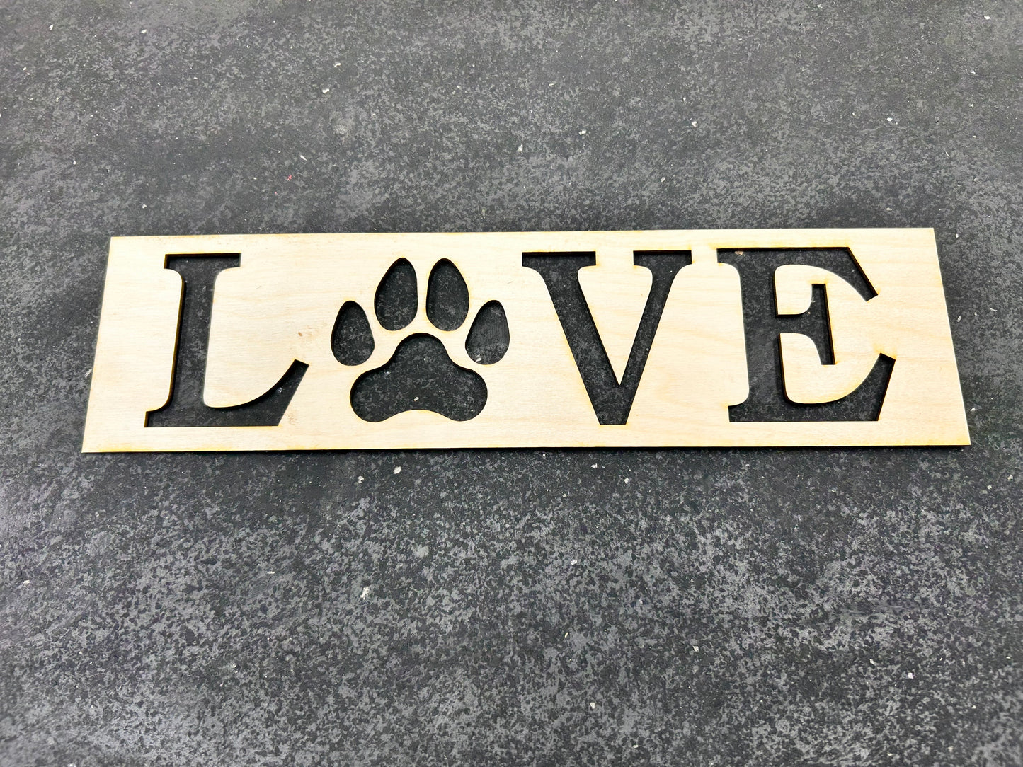 Love/Paw Horizontal April 2026 Stencil