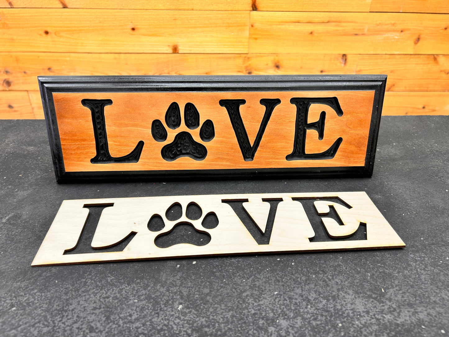 Love/Paw Horizontal April 2026 Stencil