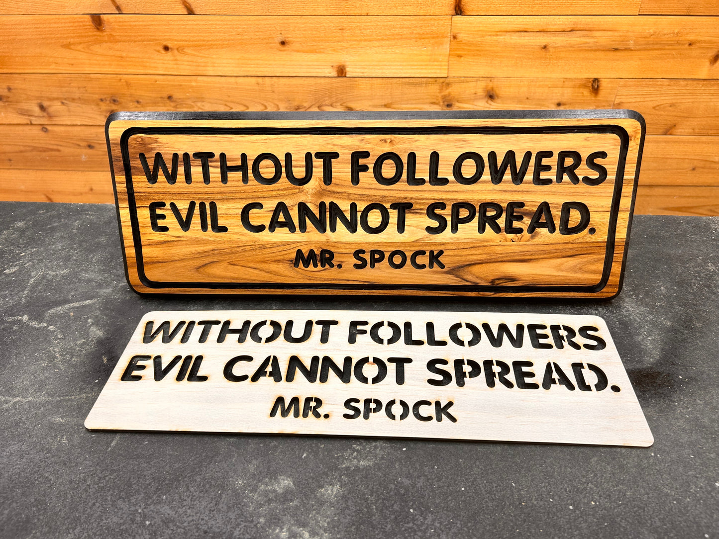 WITHOUT FOLLOWERS EVIL CANNOT SPREAD LAYOUT STENCIL