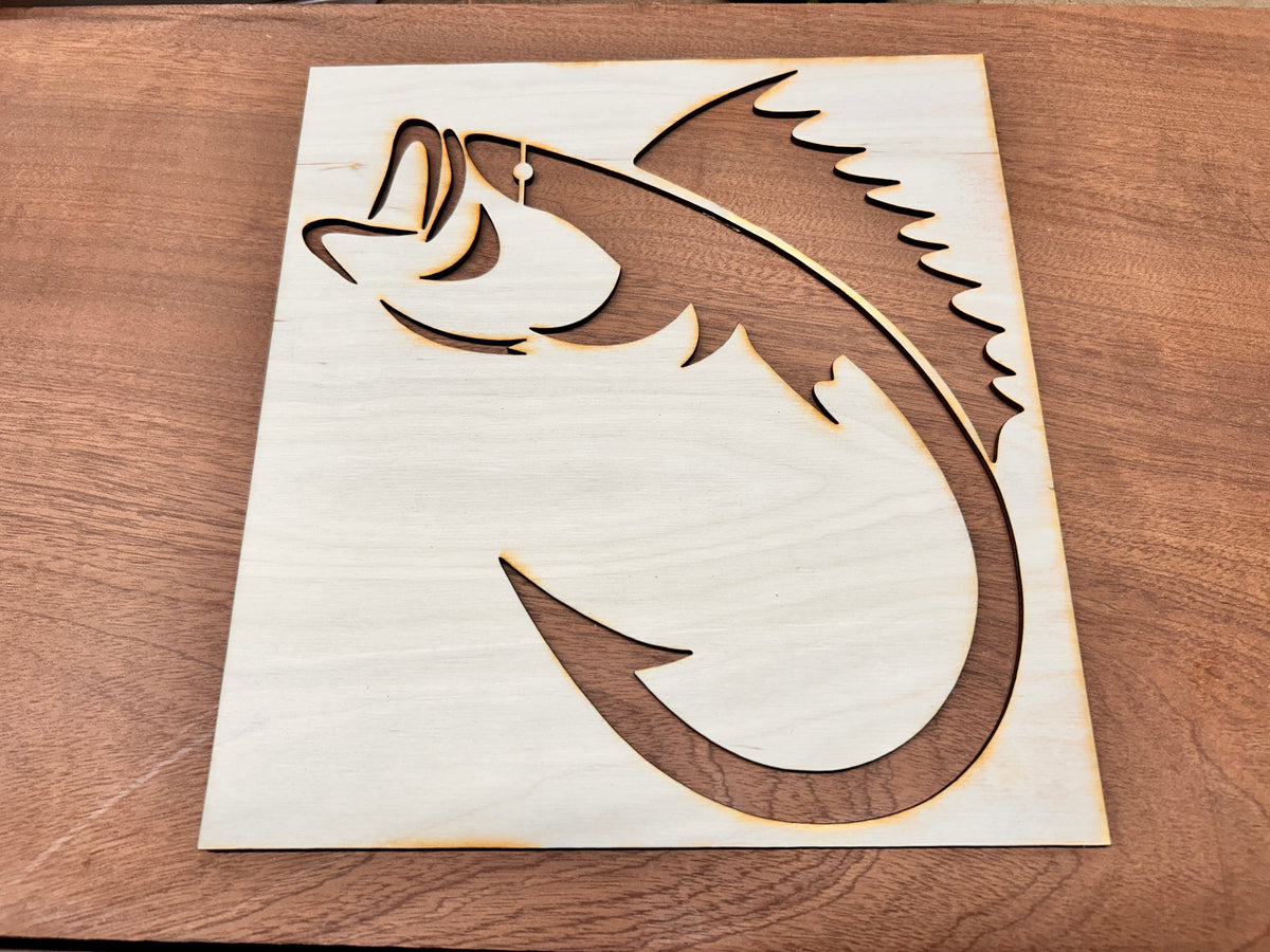 Fish Hook Stencil