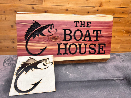 Fish Hook Stencil