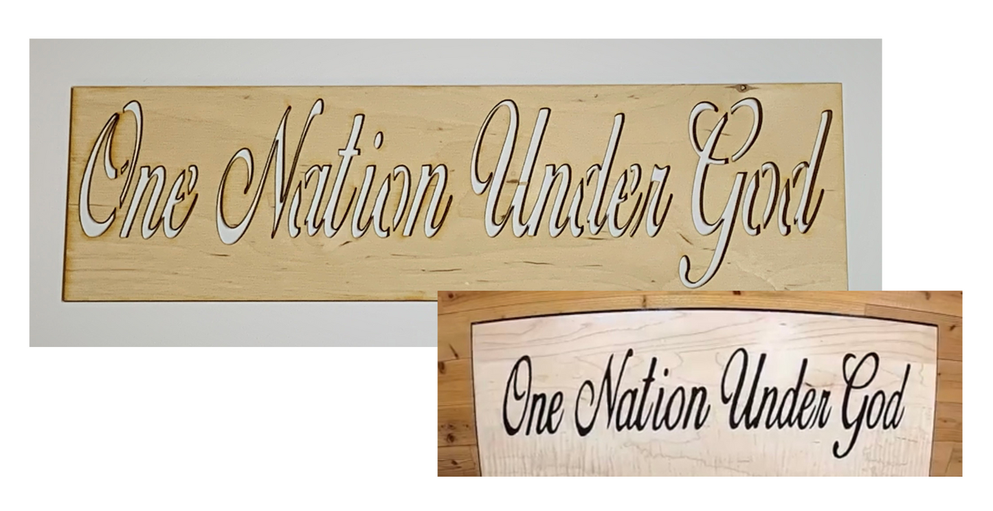 One Nation Under God Layout Stencil