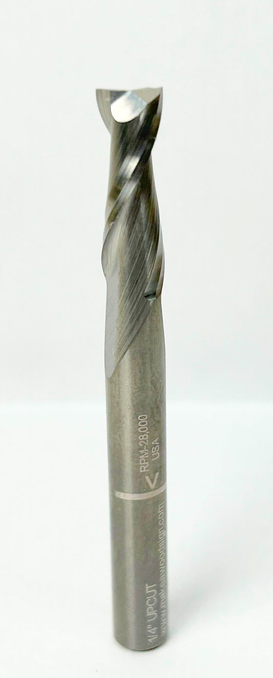 1/4" Spiral Up Cut Solid Carbide Router Bit