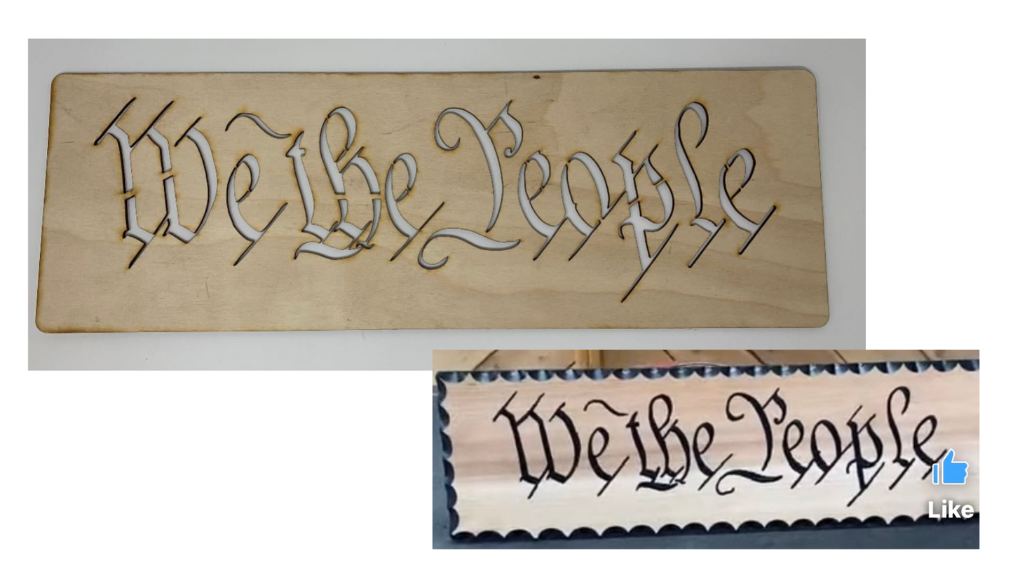 WE THE PEOPLE Layout Stencil