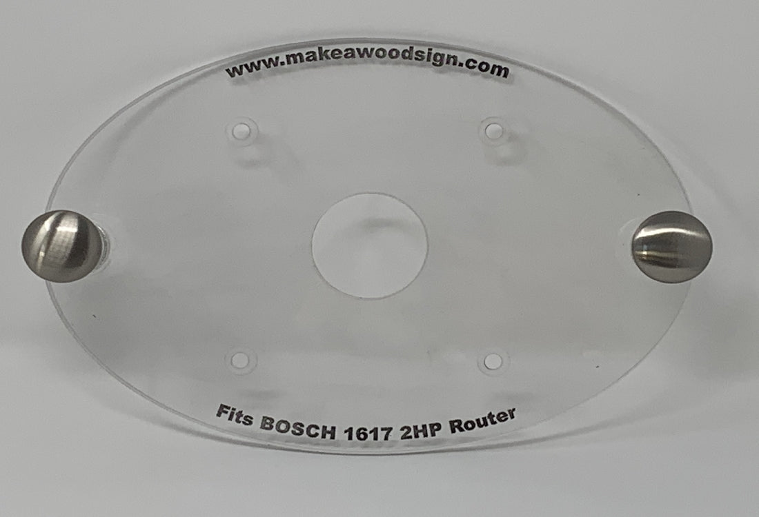 Acrylic Router Base Plate For Bosch 1617 2HP Router