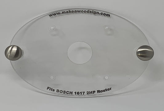 Acrylic Router Base Plate for the Bosch 1617 2HP Router