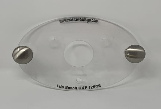 Acrylic Router Base Plate For Bosch GKF125CE (3 screw holes)