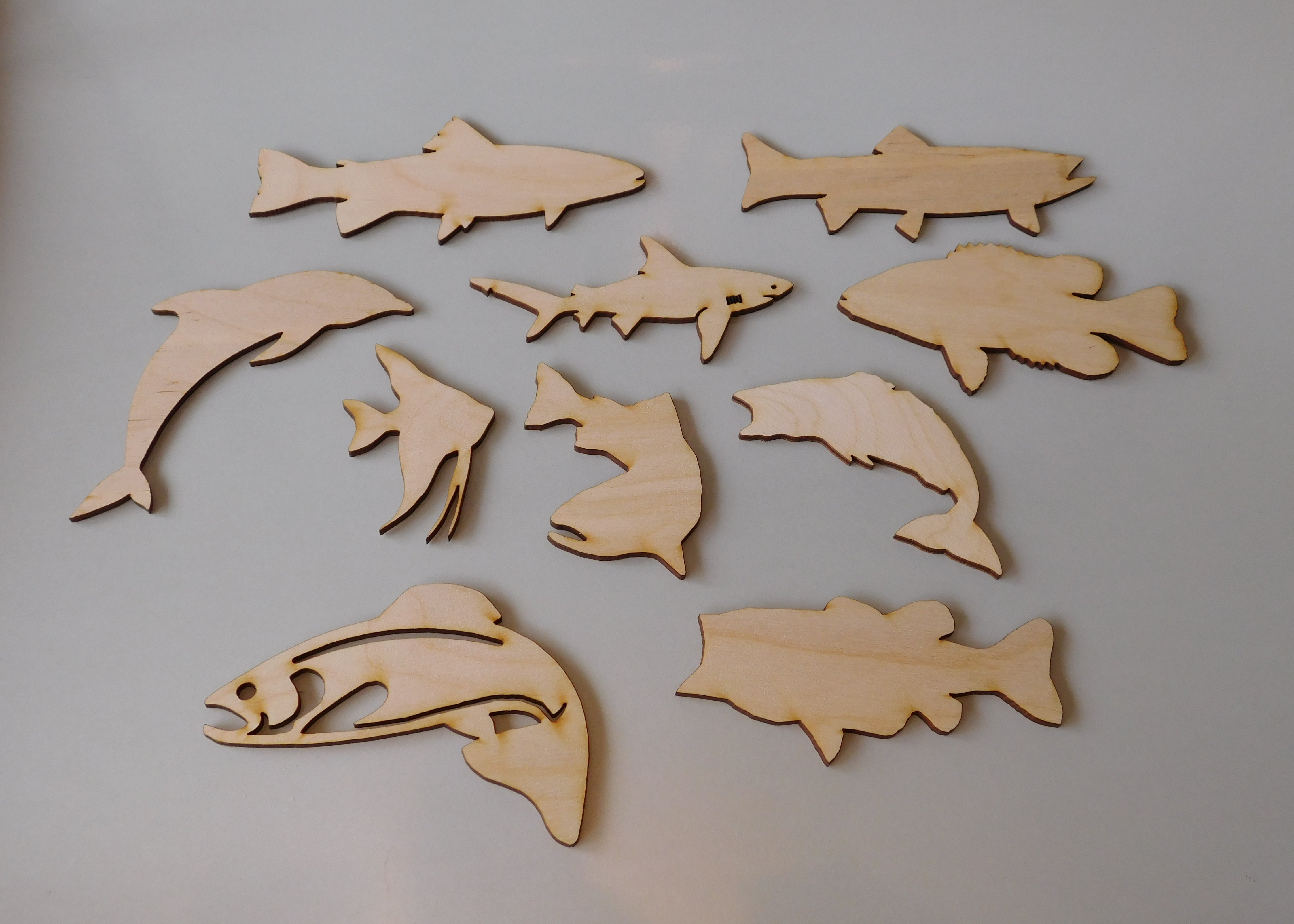 Fish Layout Template Set – Make a Wood Sign