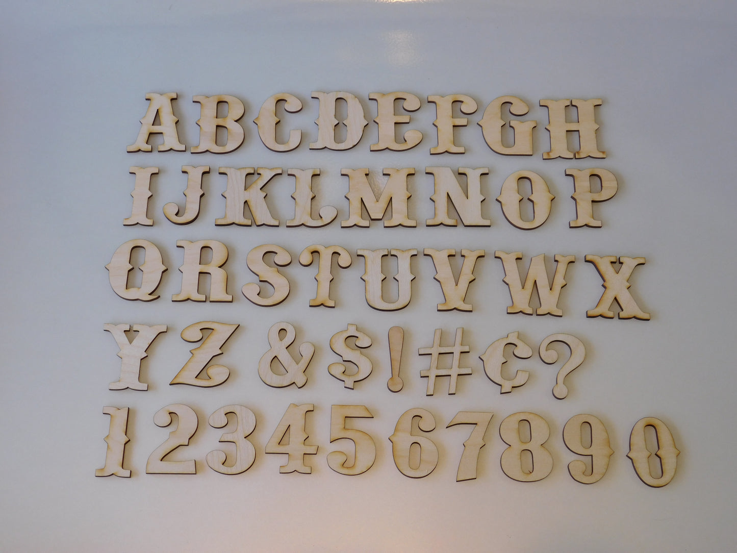 6 Inch INDIVIDUAL Western Layout Letters/Numbers