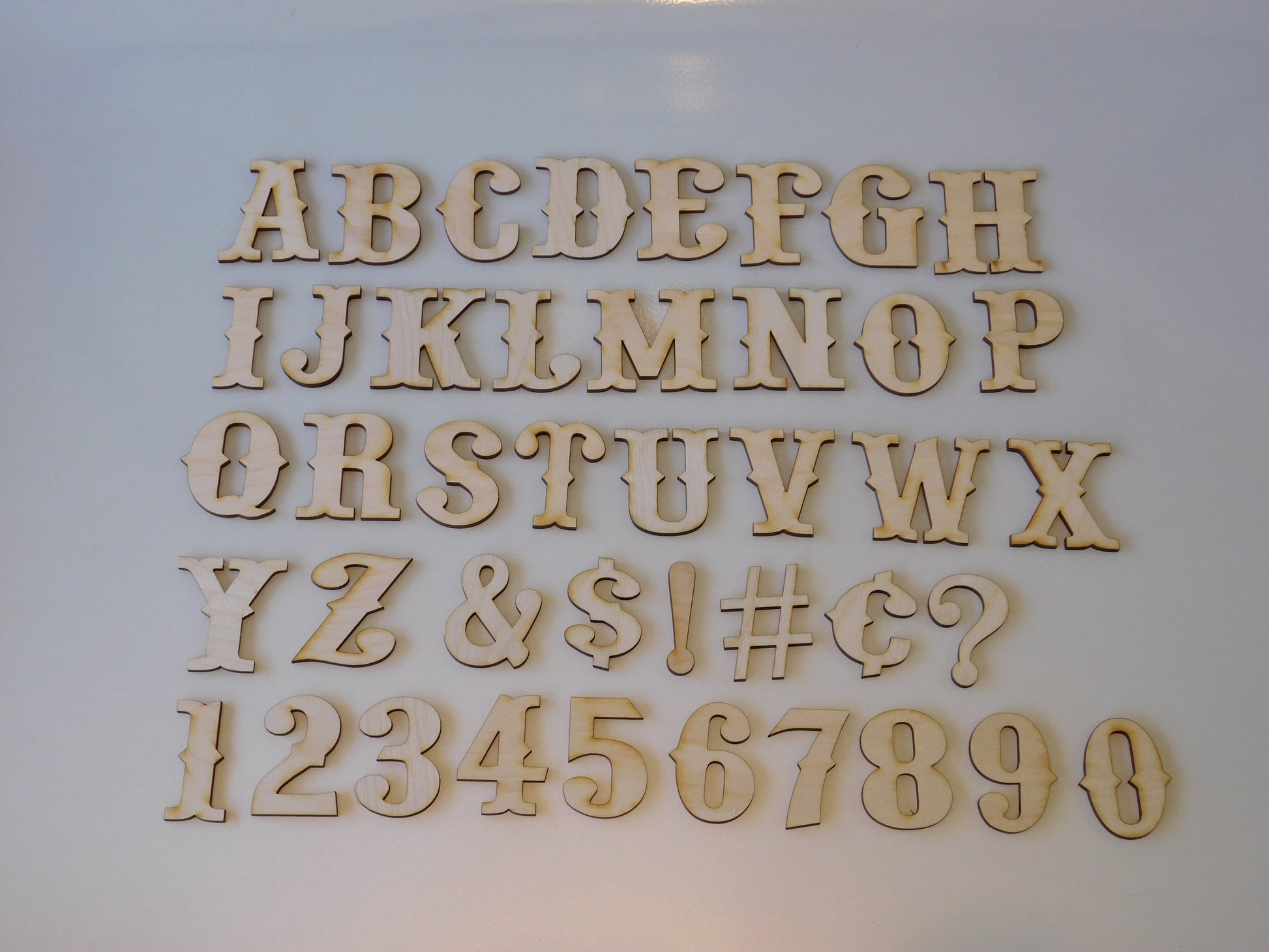 3 Inch INDIVIDUAL Western Layout Letters/Numbers
