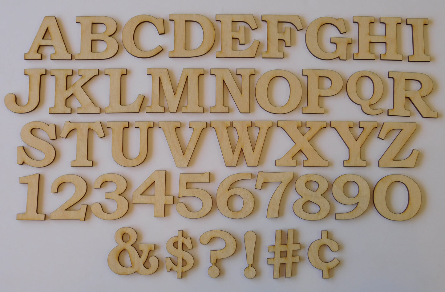 5" Inch INDIVIDUAL Bookman Style Layout Letters/Numbers
