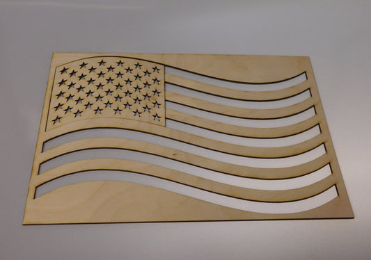 Large American Flag Layout Stencil