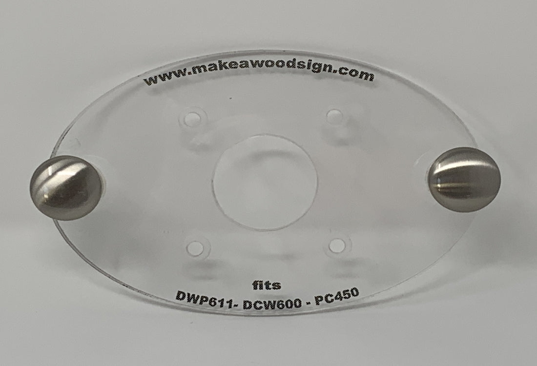 Acrylic Router Base Plate For Dewalt DCW600