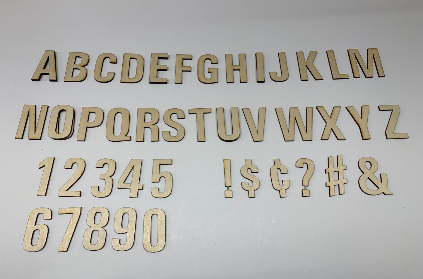 2 Inch INDIVIDUAL Universal Condensed Layout Letters/Numbers