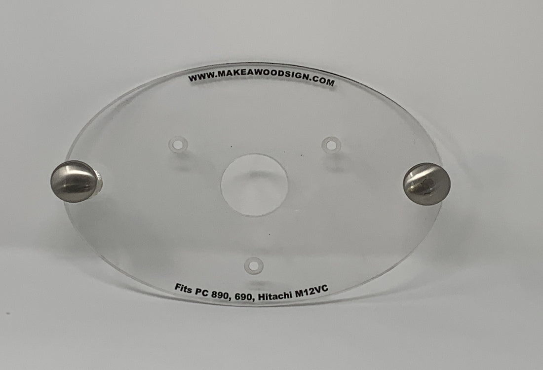 Acrylic Router Base Plate for Hitachi KM12VC