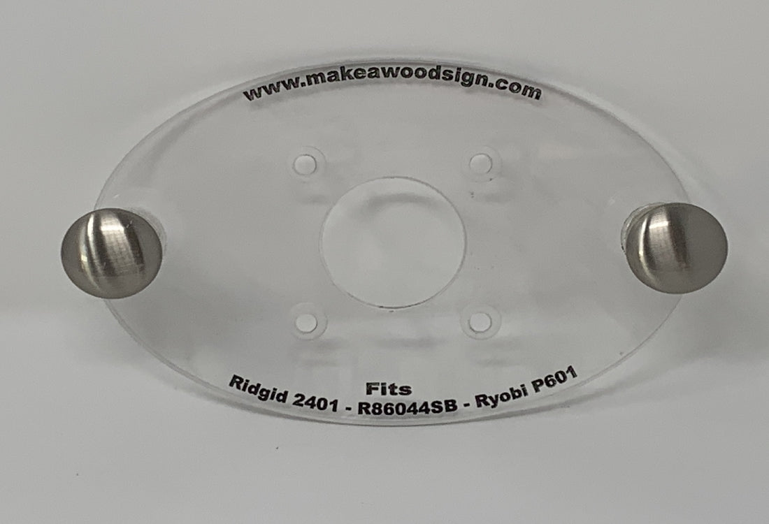 Acrylic Router Base Plate For Ryobi P601 Cordless